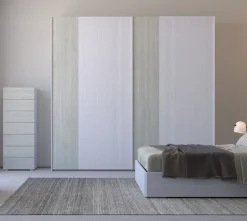 Bissolo Casa Armadi Anta Scorrevole<ARMADIO LINK CM 277X62/66 H. 262 FRASSINO NUVOLA E CENERE WOOD