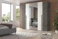 Bissolo Casa Armadi Anta Battente<ARMADIO LOFT CM 270X58 H. 247 OSSIDO E SPATOLATO
