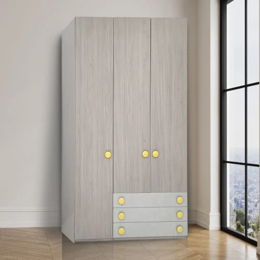 Bissolo Casa Armadi Anta Battente<Armadio Modello Fly Cenere Wood E Calce in offerta online