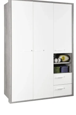Bissolo Casa Armadi Anta Battente<Armadio moderno 3 ante bianco e cemento