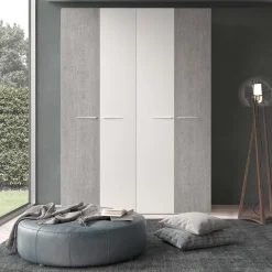 Bissolo Casa Armadi Anta Battente<Armadio moderno 4 ante bianco e cemento
