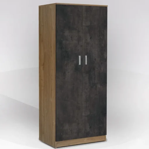 Bissolo Casa Armadietti|Armadietti<ARMADIO MULTIUSO CM 77X55 H. 182 NOCE STELVIO E OSSIDO: vendita online ARMADIO MULTIUSO CM 77X55 H. 182 NOCE STELVIO E OSSIDO in offerta
