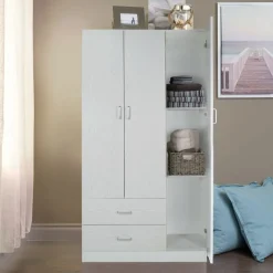 Bissolo Casa Armadietti|Armadietti<ARMADIO MULTIUSO CM 90X42 H. 180 ROVERE SBIANCATO: vendita online ARMADIO MULTIUSO CM 90X42 H. 180 ROVERE SBIANCATO in offerta