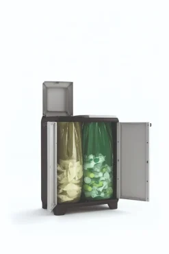 Bissolo Casa Mobili In Resina E Ferro|Mobili In Resina E Ferro<ARMADIO PORTARIFIUTI MOD. SPLIT PREMIUM IN RESINA CM 68X39 H. 92 GRIGIO SCURO E NERO: vendita online ARMADIO PORTARIFIUTI MOD. SPLIT PREMIUM IN RESINA CM 68X39 H. 92 GRIGIO SCURO E NERO in offerta