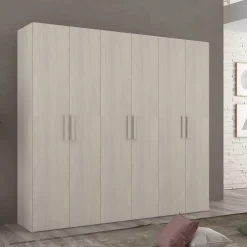 Bissolo Casa Armadi Anta Battente<Armadio sei ante in laminato olmo: modello New Ida