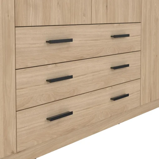 Bissolo Casa Armadi Anta Battente<Armadio Sprint Jackson Hickory: Armadio con 4 Ante e 3 Cassetti in Offerta