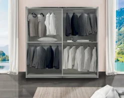 Bissolo Casa Armadi Anta Scorrevole<ARMADIO TWIST CM 272X65 H. 247 SPATOLATO