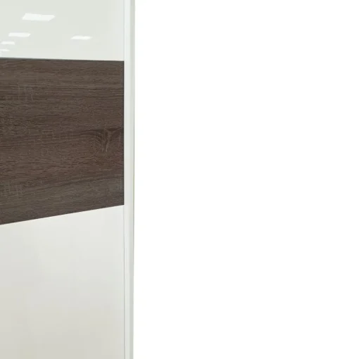 Bissolo Casa Armadi Anta Scorrevole<ARMADIO UNICO CM 240X63 H. 220 ROVERE TARTUFO E BIANCO LUCIDO