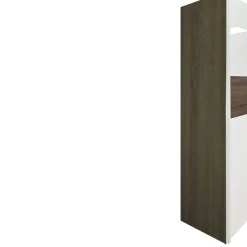 Bissolo Casa Armadi Anta Scorrevole<ARMADIO UNICO CM 240X63 H. 220 ROVERE TARTUFO E BIANCO LUCIDO