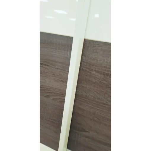 Bissolo Casa Armadi Anta Scorrevole<ARMADIO UNICO CM 240X63 H. 220 ROVERE TARTUFO E BIANCO LUCIDO
