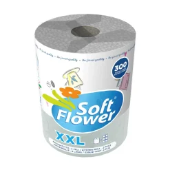 Bissolo Casa Panni<ASCIUGATUTTO 1 ROTOLO 300STRATI DECORATO SOFT FLOWER XXL: vendita online ASCIUGATUTTO 1 ROTOLO 300STRATI DECORATO SOFT FLOWER XXL in offerta
