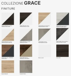Bissolo Casa Bagni Moderni<BAGNO COMPLETO GRACE2 LACCATO BIANCO LUCIDO CON PARTICOLARI CEMENTO