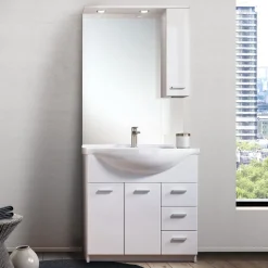 Bissolo Casa Bagni Moderni<Bagno Completo in Bianco Lucido in Offerta