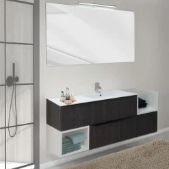 Bissolo Casa Bagni Moderni<BAGNO COMPLETO IN NOBILITATO LAOS E BIANCO OPACO