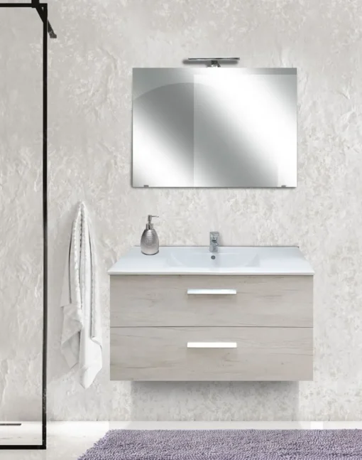 Bissolo Casa Bagni Moderni<Bagno Completo in Olmo Bianco: arredo bagno a prezzi Bassi