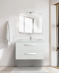Bissolo Casa Bagni Moderni<BAGNO COMPLETO MOD. ANGELA CM 81 BIANCO NORDICO