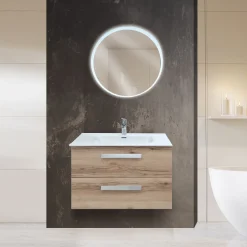 Bissolo Casa Bagni Moderni<BAGNO COMPLETO MOD. ANGELA CM 80 QUERCIA NATURALE