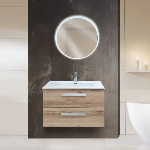 Bissolo Casa Bagni Moderni<BAGNO COMPLETO MOD. ANGELA CM 80 QUERCIA NATURALE