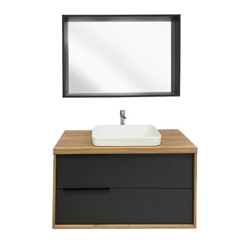 Bissolo Casa Bagni Moderni<BAGNO COMPLETO MOD. ISIDE CM 101 NOCE E GRAFITE OPACO