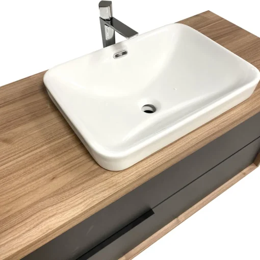 Bissolo Casa Bagni Moderni<BAGNO COMPLETO MOD. ISIDE CM 101 NOCE E GRAFITE OPACO