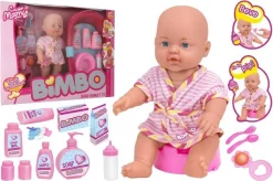 Bissolo Casa Bambole E Pupazzi<BAMBOLA H 31CM CHE BEVE/BAGNA CON VASCA CON 16 ACCESSORI: vendita online BAMBOLA H 31CM CHE BEVE/BAGNA CON VASCA CON 16 ACCESSORI in offerta