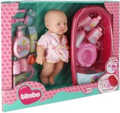 Bissolo Casa Bambole E Pupazzi<BAMBOLA H 31CM CHE BEVE/BAGNA CON VASCA CON 16 ACCESSORI: vendita online BAMBOLA H 31CM CHE BEVE/BAGNA CON VASCA CON 16 ACCESSORI in offerta