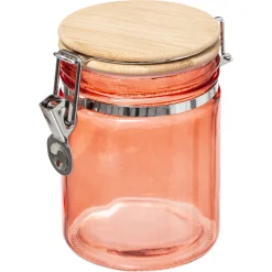 Bissolo Casa Barattoli<BARATTOLO ERMETICO CORALLO CON TAPPO IN BAMBÙ DA 0,75LT