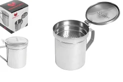 Bissolo Casa Barattoli<BARATTOLO FILTRA OLIO IN METALLO 500ML D 9.5 H 12CM
