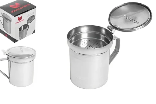 Bissolo Casa Barattoli<BARATTOLO FILTRA OLIO IN METALLO 500ML D 9.5 H 12CM