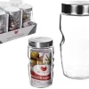 Bissolo Casa Barattoli<BARATTOLO IN VETRO CON COPERCHIO IN ACCIAIO 800ML D 10 H 17CM