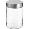 Bissolo Casa Barattoli<BARATTOLO IN VETRO CON TAPPO IN METALLO 1.2LT