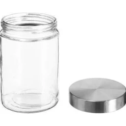 Bissolo Casa Barattoli<BARATTOLO IN VETRO CON TAPPO IN METALLO 1.2LT