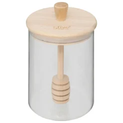 Bissolo Casa Barattoli<BARATTOLO PER IL MIELE IN VETRO LINEA HERMET CON TAPPO IN LEGNO 0,4LT