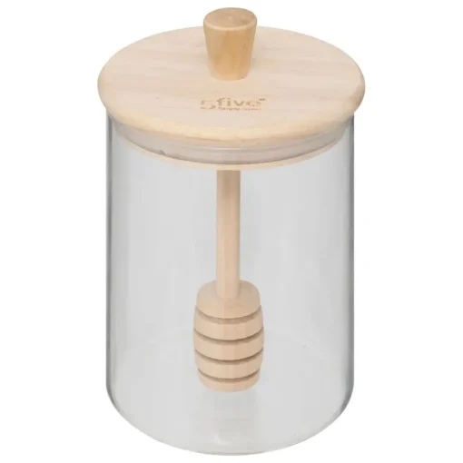 Bissolo Casa Barattoli<BARATTOLO PER IL MIELE IN VETRO LINEA HERMET CON TAPPO IN LEGNO 0,4LT