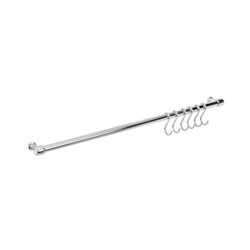 Bissolo Casa Accessori Vari Scolapiatti, Porta Rotolo E Porta Posate<BARRA CON 6 GANCI LONARDO IN FERRO CROMATO 58CM