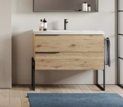 Bissolo Casa Mobili Per Lavabo<BASE BAGNO FEBE CM 102 QUERCIA NATURALE