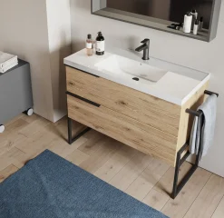Bissolo Casa Mobili Per Lavabo<BASE BAGNO FEBE CM 102 QUERCIA NATURALE