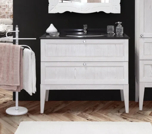 Bissolo Casa Mobili Per Lavabo<BASE BAGNO MOD. DIAMANTE CM 98 IN MASSELLO PATINATO