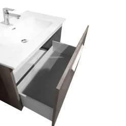 Bissolo Casa Mobili Per Lavabo<BASE BAGNO SOSPESA AURA CM 81 CEMENTO CHIARO
