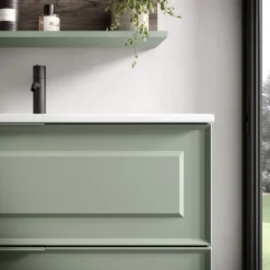 Bissolo Casa Mobili Per Lavabo<BASE BAGNO SOSPESA FRAME CM 82 SALVIA OPACO