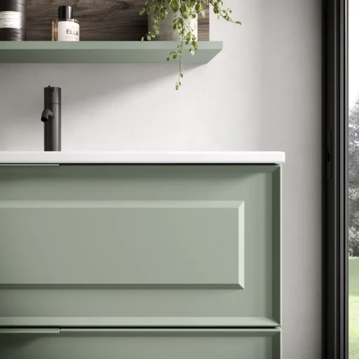 Bissolo Casa Mobili Per Lavabo<BASE BAGNO SOSPESA FRAME CM 82 SALVIA OPACO