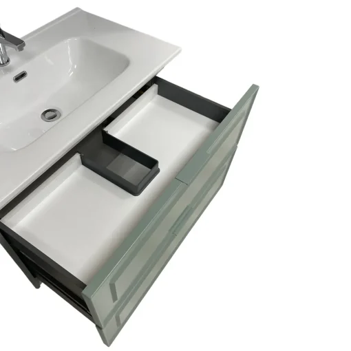 Bissolo Casa Mobili Per Lavabo<BASE BAGNO SOSPESA FRAME CM 82 SALVIA OPACO
