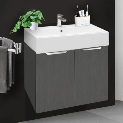 Bissolo Casa Mobili Per Lavabo<BASE BAGNO SOSPESA MOD. B201 CM70 COLORE REFLEX CARBON