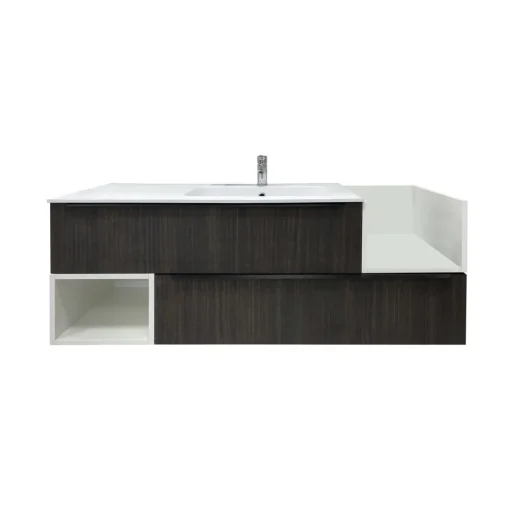 Bissolo Casa Mobili Per Lavabo<BASE BAGNO SOSPESA MOD. B201 CM 140 COLORE LAOS E BIANCO OPACO