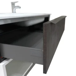 Bissolo Casa Mobili Per Lavabo<BASE BAGNO SOSPESA MOD. B201 CM 140 COLORE LAOS E BIANCO OPACO