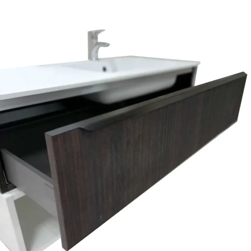 Bissolo Casa Mobili Per Lavabo<BASE BAGNO SOSPESA MOD. B201 CM 140 COLORE LAOS E BIANCO OPACO