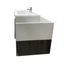 Bissolo Casa Mobili Per Lavabo<BASE BAGNO SOSPESA MOD. B201 CM 140 COLORE LAOS E BIANCO OPACO