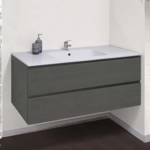 Bissolo Casa Mobili Per Lavabo<BASE BAGNO SOSPESA MOD. B-GO CM 120 COLORE REFLEX CARBON