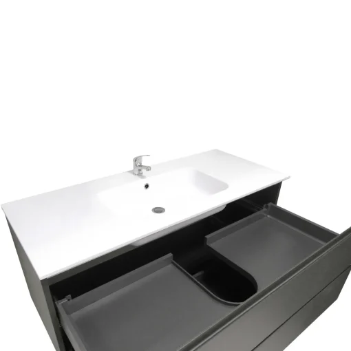 Bissolo Casa Mobili Per Lavabo<BASE BAGNO SOSPESA MOD. B-GO CM 120 COLORE REFLEX CARBON