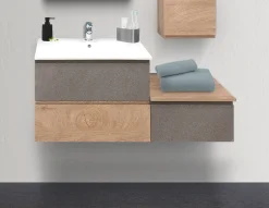 Bissolo Casa Mobili Per Lavabo<BASE BAGNO SOSPESA MOD. B-GO CM 120 COLORE KIKI E CRETE
